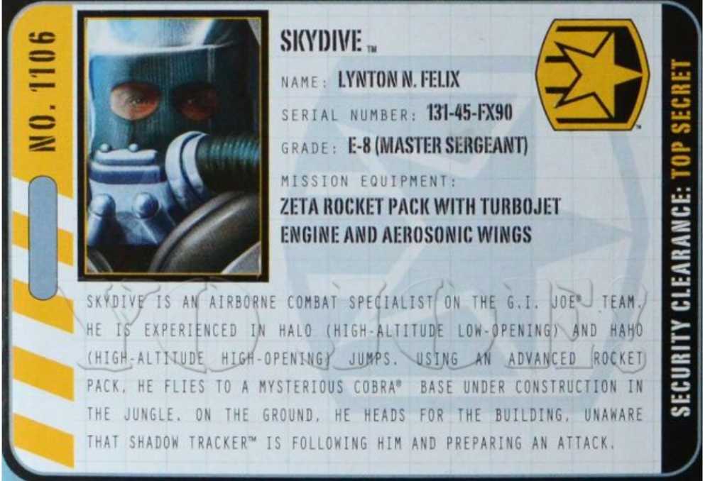 G.I. Joe Pursuit of Cobra: Skydive - Hasbro (G.I. Joe: The Pursuit of Cobra) action figure collectible [Barcode 653569561422] - Main Image 4