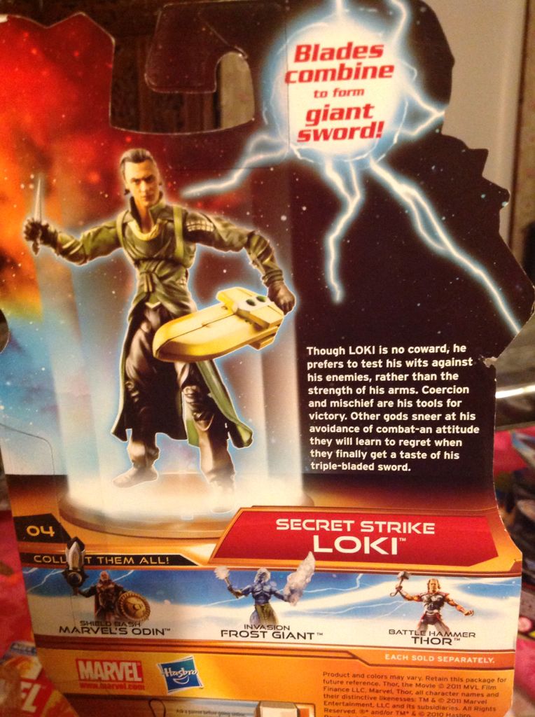 Loki (Secret Strike)  (Marvel: Thor: 3”) action figure collectible [Barcode 653569569619] - Main Image 2