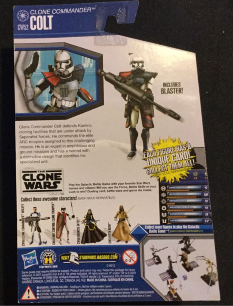 Clone Commander Colt CW52 - Hasbro (Star Wars - Clone Wars 2010) action figure collectible [Barcode 653569586982] - Main Image 2