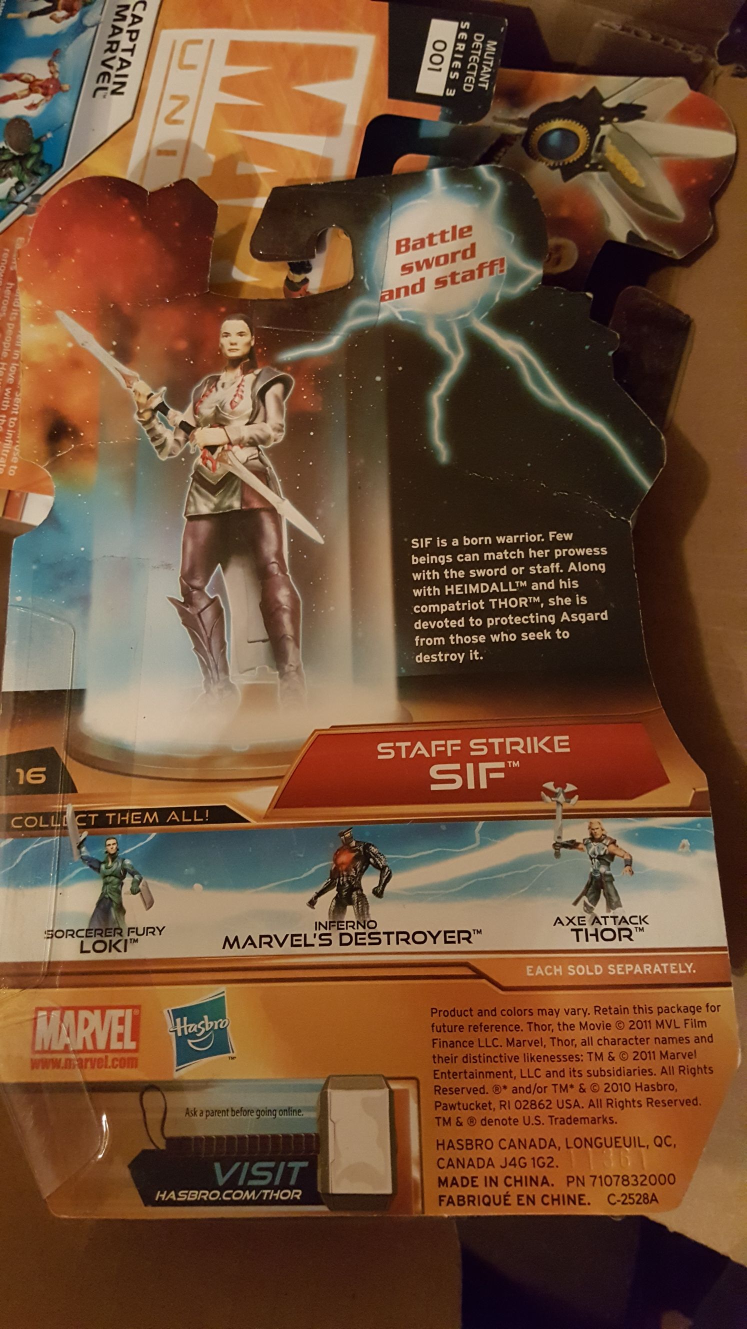 Sif staff strike Lady Sif  (Thor Movie) action figure collectible [Barcode 653569595571] - Main Image 2