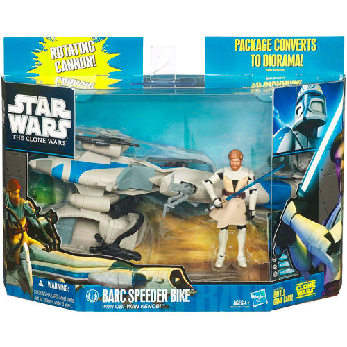 BARC Speeder Bike with Obi-Wan Kenobi - Hasbro (Star Wars - The Clone Wars) action figure collectible [Barcode 653569611257] - Main Image 2