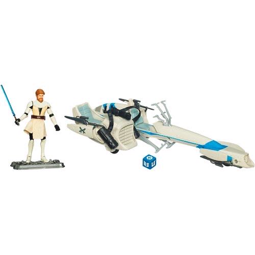BARC Speeder Bike with Obi-Wan Kenobi - Hasbro (Star Wars - The Clone Wars) action figure collectible [Barcode 653569611257] - Main Image 3