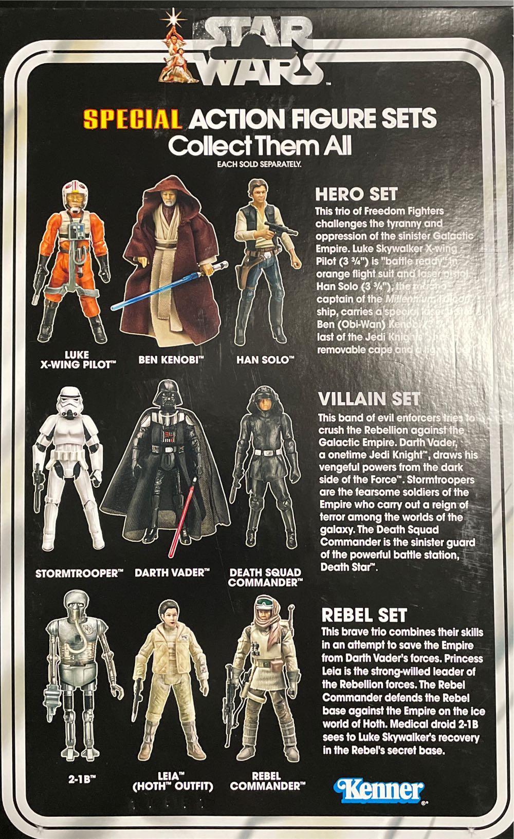 Hero Set 3-Pack (X-Wing Pilot Luke Skywalker, Ben Obi-Wan Kenobi & Han Solo) - Hasbro (Star Wars: Episode IV - A New Hope) action figure collectible [Barcode 653569613145] - Main Image 2