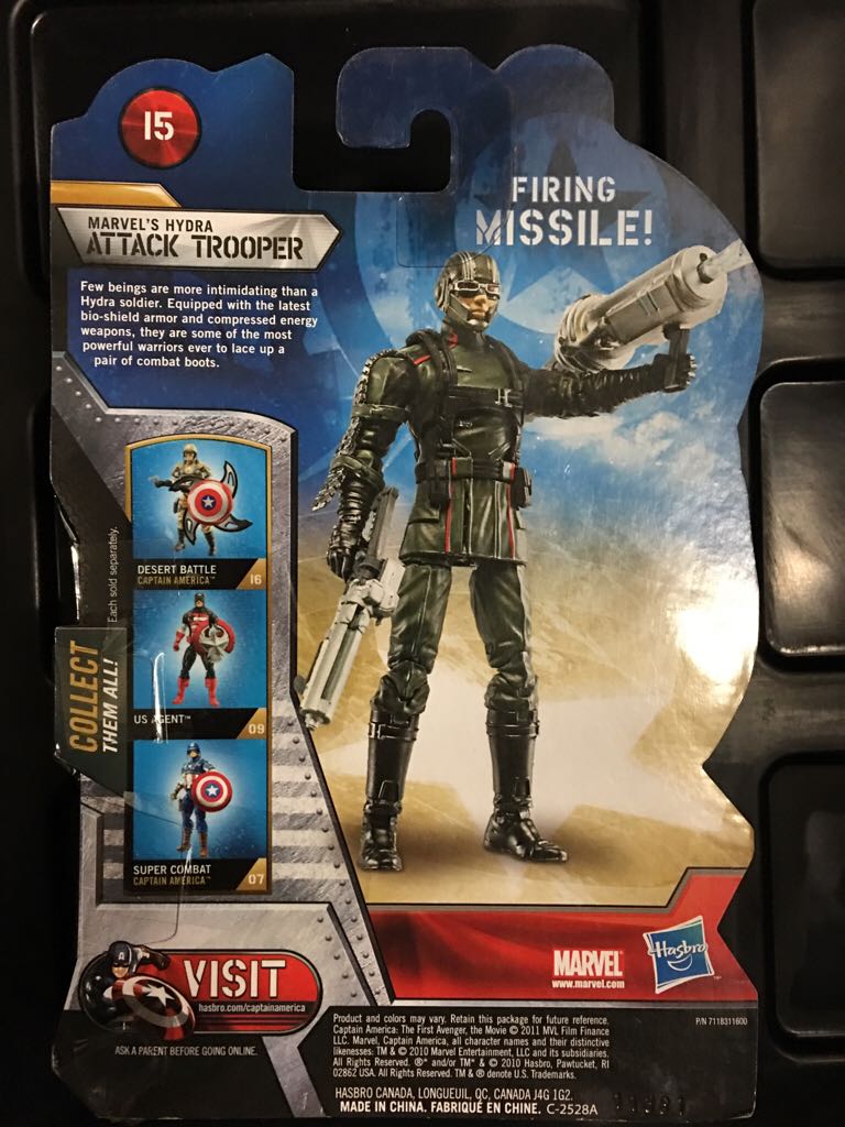 Hydra Attack Trooper  (Marvel: Captain America: 3”) action figure collectible [Barcode 653569613695] - Main Image 2