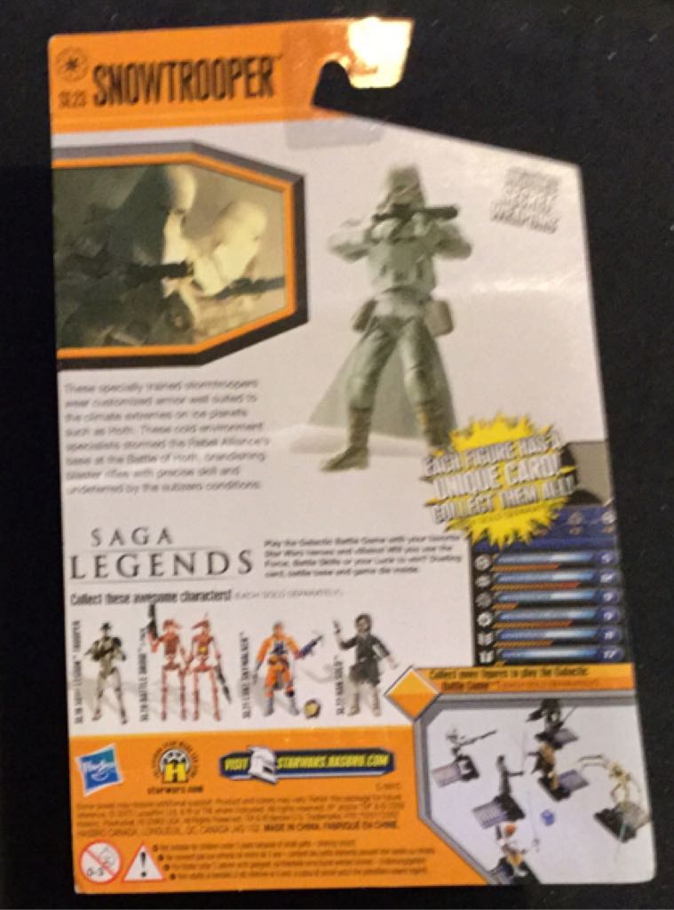 Snowtrooper (2010 Blue Card SL23) - Hasbro action figure collectible [Barcode 653569620754] - Main Image 2