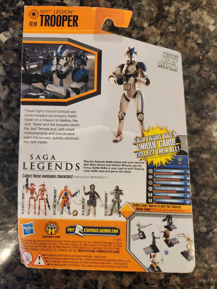 501st Legion Trooper - Hasbro (Star Wars: Saga Legends (2010)) action figure collectible [Barcode 653569620785] - Main Image 2