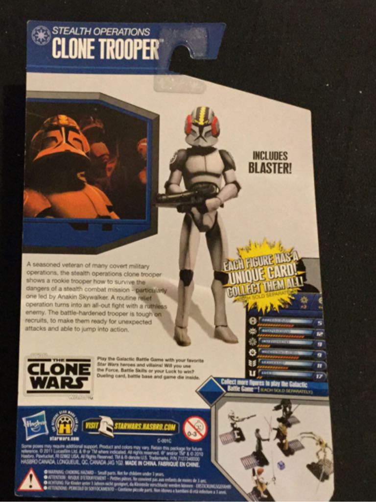 Stealth Operations Clone Trooper - Hasbro (Galactic Battle Game) action figure collectible [Barcode 653569622451] - Main Image 2