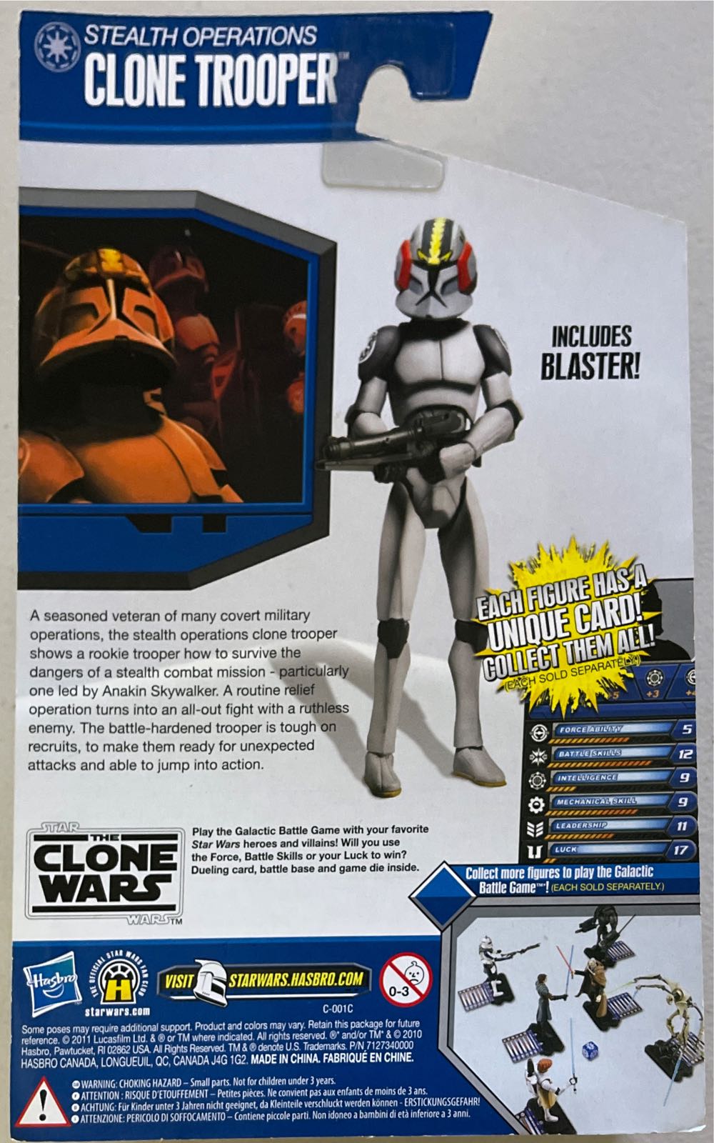 Stealth Operations Clone Trooper - Hasbro (Galactic Battle Game) action figure collectible [Barcode 653569622451] - Main Image 4