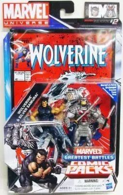 Marvel Universe Comic Pack Marvel’s Greatest Battles Wolverine & Silver Samurai - Hasbro (Greatest Battles) action figure collectible [Barcode 653569625261] - Main Image 3