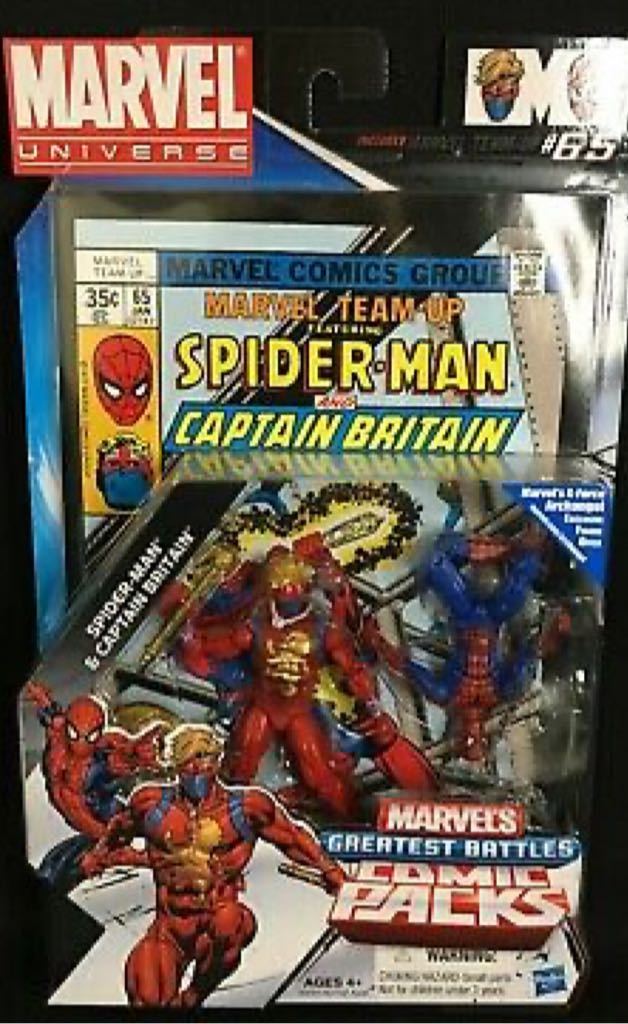 Marvel Universe Marvel’s Greatest Battles Comic Packs Spider-Man Captain Britan - Hasbro (Greatest Battles) action figure collectible [Barcode 653569625292] - Main Image 2