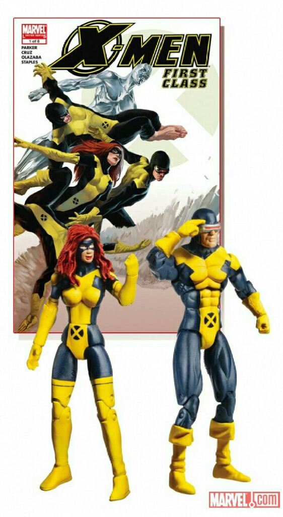 Marvel Universe X-men First Class Marvel Girl & Cyclops - Hasbro (Marvel Universe Comic Packs) action figure collectible [Barcode 653569630296] - Main Image 2