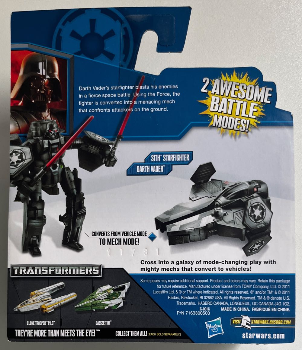 Death Vader to Sixth Fighter - Hasbro (Transformers: Crossovers) action figure collectible [Barcode 653569633631] - Main Image 2