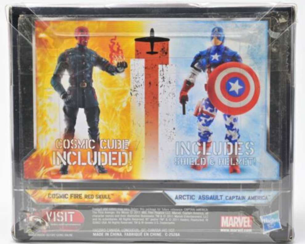 Marvel Universe Captain America The First Avenger Arctic Assault Captain America vs Cosmic Cube Red Skull 2 Pack  - Hasbro (Captain America: The First Avenger) action figure collectible [Barcode 653569641186] - Main Image 2