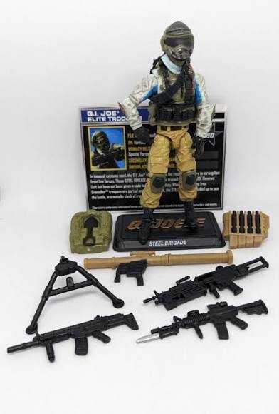 G.I. Joe 30th Anniversary:  Trooper Action Figure - Steel Brigade 50th Anniversary  - Hasbro (G.I. Joe 30th Anniversary) action figure collectible [Barcode 653569646211] - Main Image 3