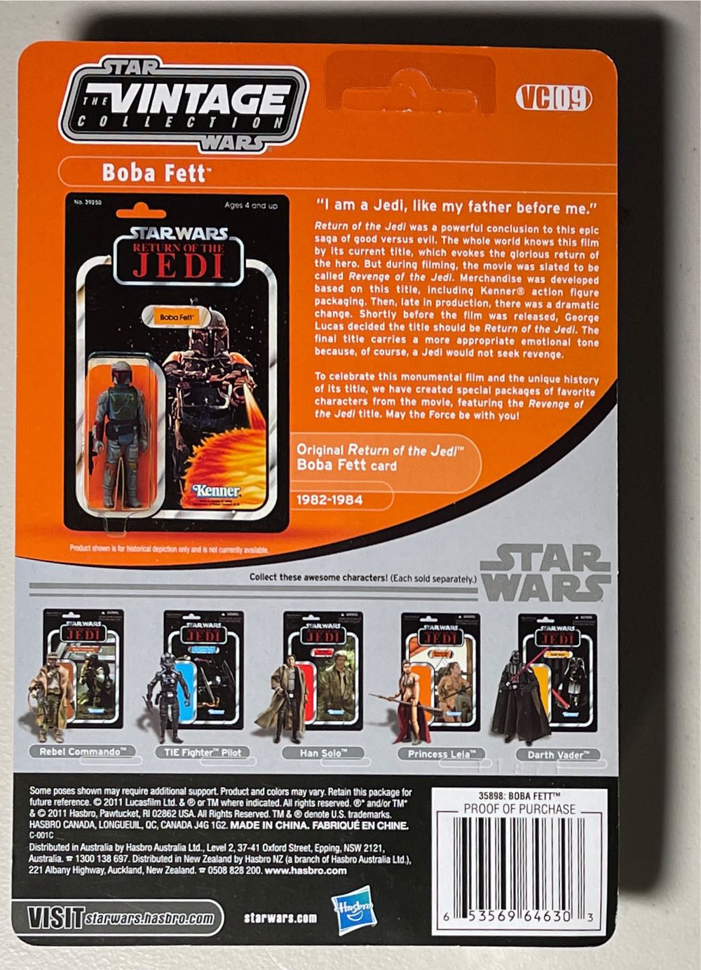 Boba Fett - Kenner/Hasbro (Revenge Of The Jedi) action figure collectible [Barcode 653569646303] - Main Image 3