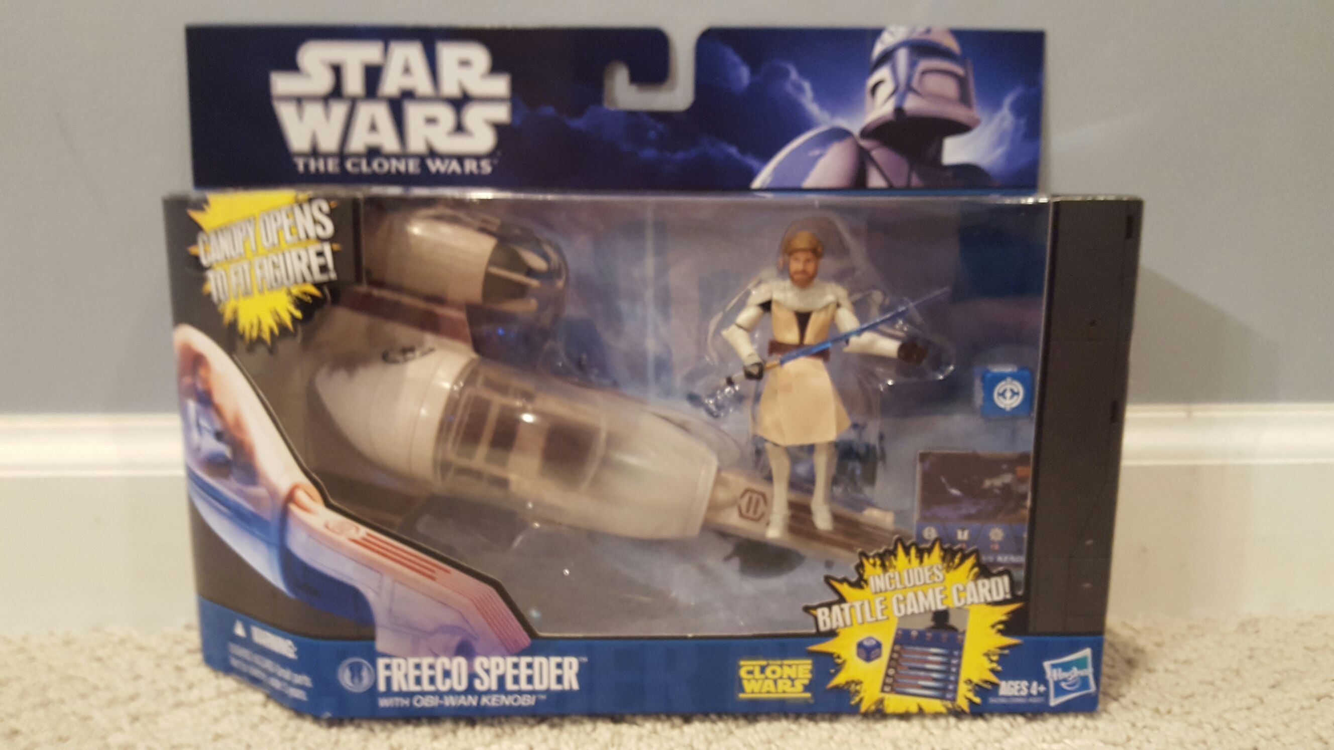 Freeco Speeder with Obi-Wan Kenobi - Hasbro (Star Wars: The Clone Wars) action figure collectible [Barcode 653569650850] - Main Image 1