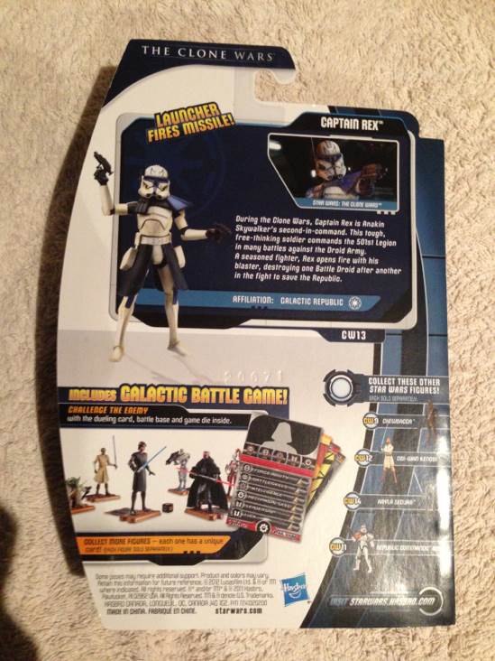 CW4 #13 Captain Rex - Hasbro (The Clone Wars) action figure collectible [Barcode 653569682929] - Main Image 2
