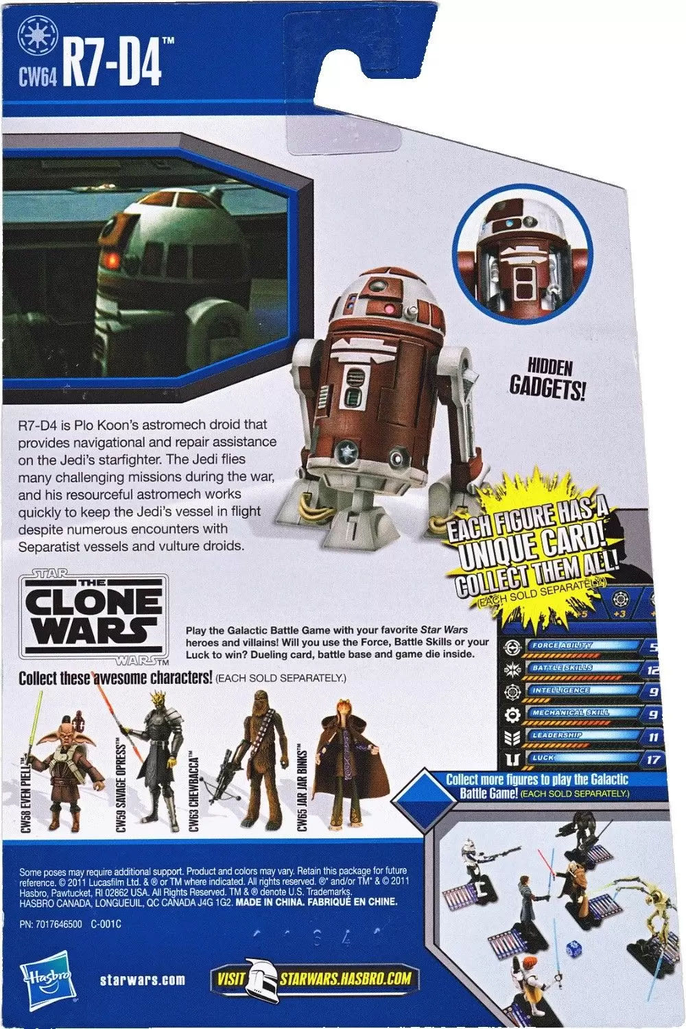 R7-D4 (Hidden Gadgets) - Hasbro (Star Wars - The Clone Wars (Blue)) action figure collectible [Barcode 653569686422] - Main Image 4