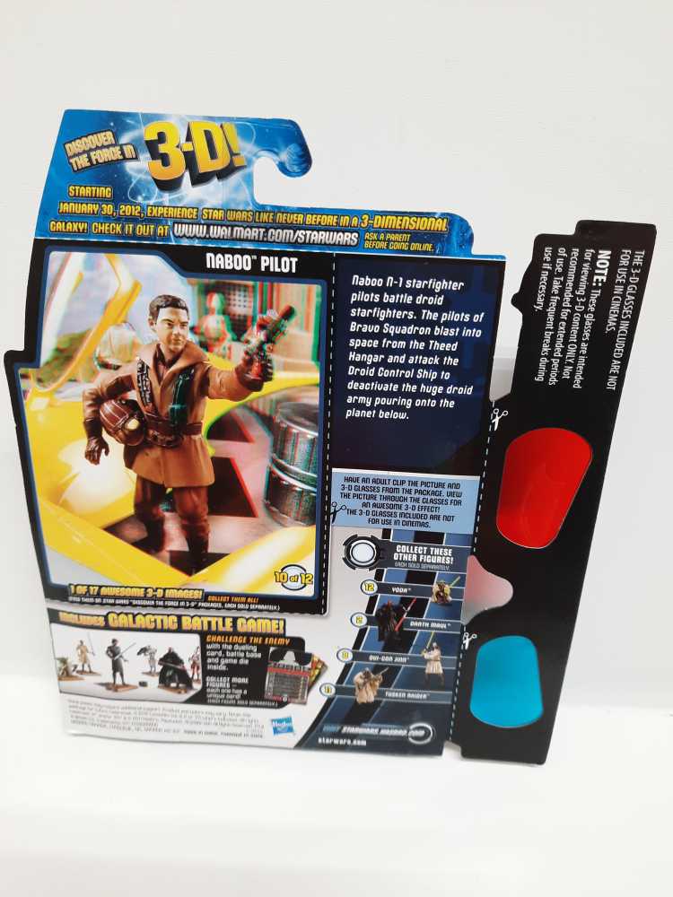 Naboo Pilot - Star Wars Movie Heroes w/ 3D Glasses - Hasbro (Star Wars) action figure collectible [Barcode 653569695585] - Main Image 2