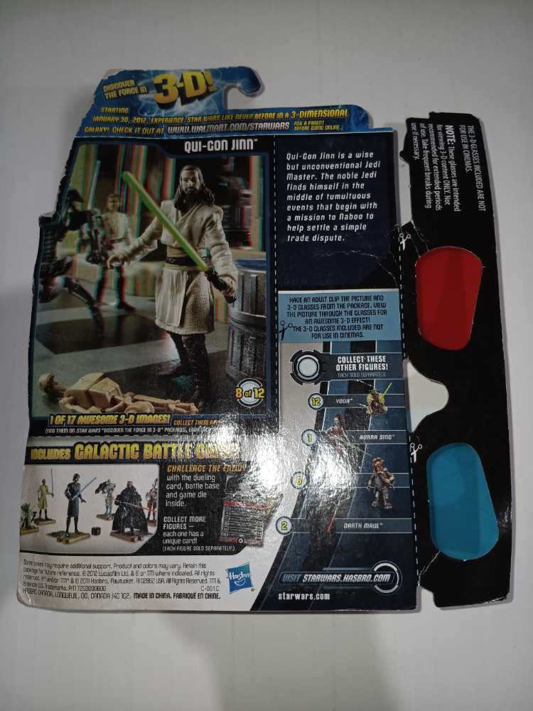 Qui-Gon Jinn - Hasbro (Star Wars 3-d) action figure collectible [Barcode 653569695745] - Main Image 2