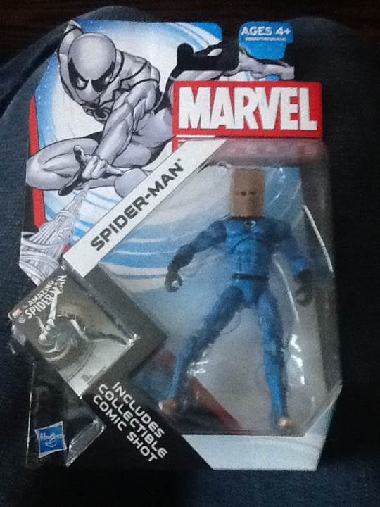 Marvel Universe Spider-Man Bag Head 3.75 - Hasbro (Marvel Universe - Series 4) action figure collectible [Barcode 653569699347] - Main Image 2