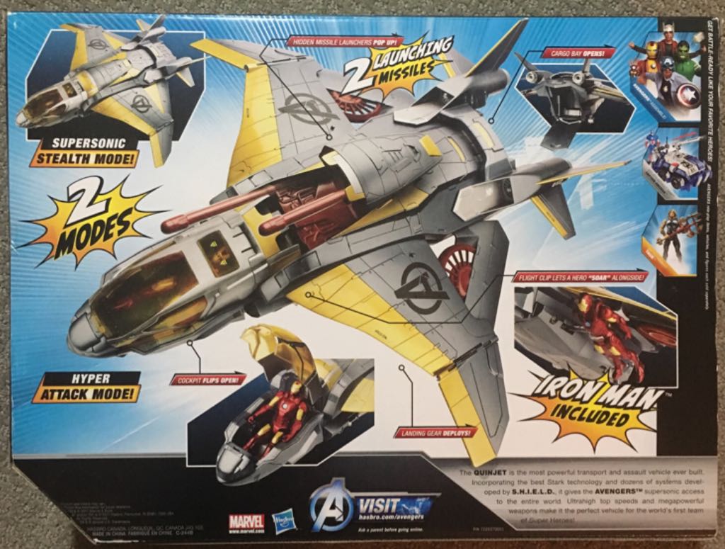 Marvel The Avengers Quintet Attack Vehicle (with Iron Man) - Hasbro (The Avengers Movie Series) action figure collectible [Barcode 653569703709] - Main Image 2