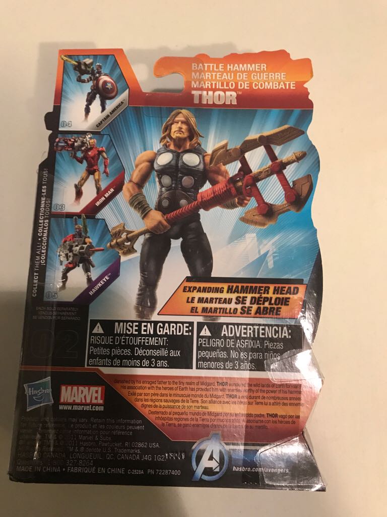 Avengers Movie 3.75 - Battle Hamer Thor  action figure collectible [Barcode 653569705208] - Main Image 2