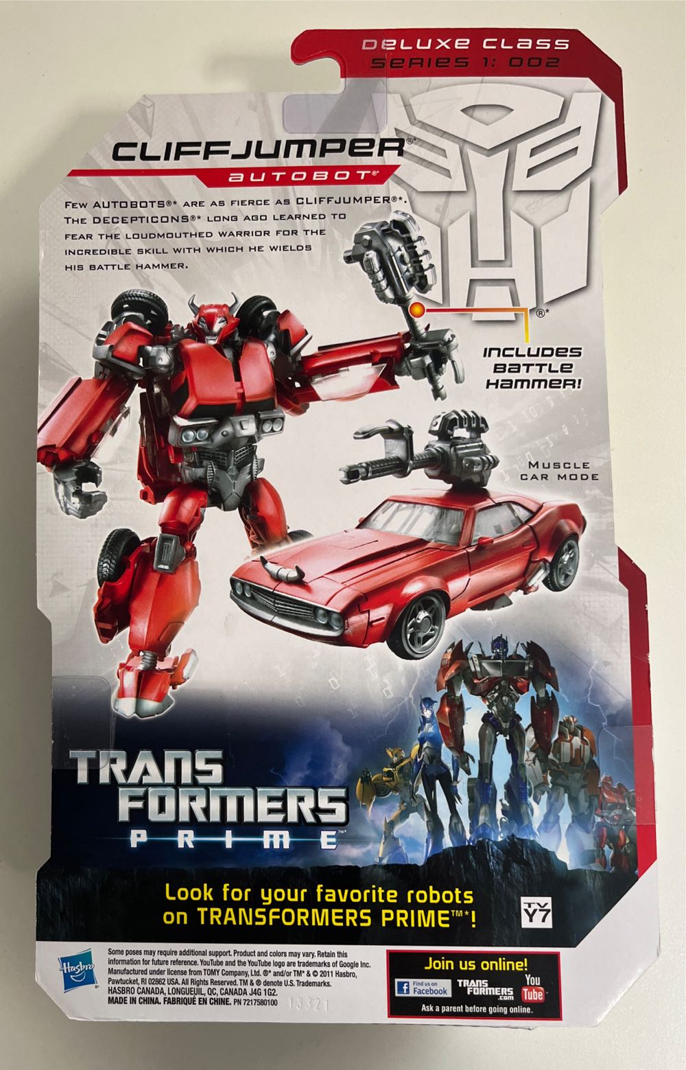 Cliffjumper - Hasbro (Transformers: Prime) action figure collectible [Barcode 653569706533] - Main Image 2