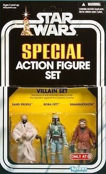 Sand People , Boba Fett , Snaggletooth - Star Wars Villain Set (A New Hope) - Hasbro (Star Wars) action figure collectible [Barcode 653569706717] - Main Image 2