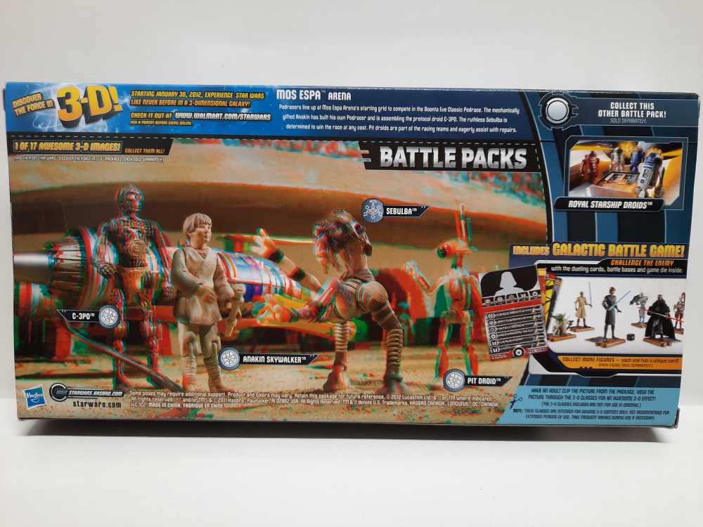C-3PO , Anakin Skywalker , Sebulba , Pit Droid - Star Wars (Phantom Menace Mos Espa Arena) Battle Packs - Hasbro (Star Wars) action figure collectible [Barcode 653569707745] - Main Image 2