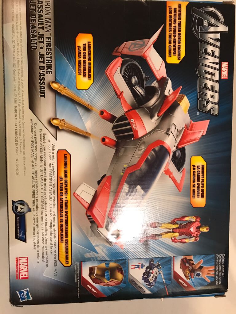 Avengers - Iron Man Fire Strike Assault Jet  action figure collectible [Barcode 653569710752] - Main Image 2