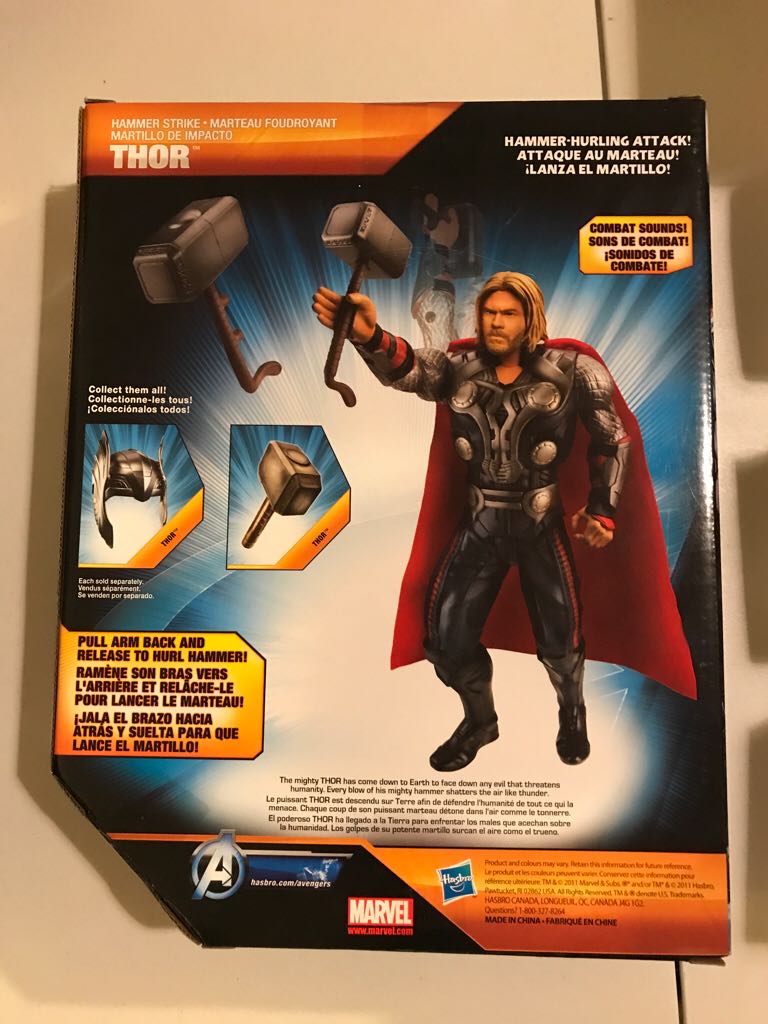Avengers 12” Hammer Strike Thor  action figure collectible [Barcode 653569710837] - Main Image 2