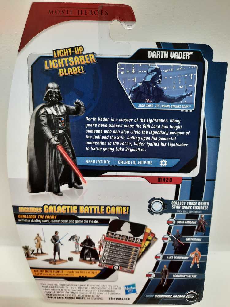 Darth Vader (Light-Up Lightsaber) - Hasbro (Star Wars: Movie Heroes: 3”) action figure collectible [Barcode 653569712961] - Main Image 2