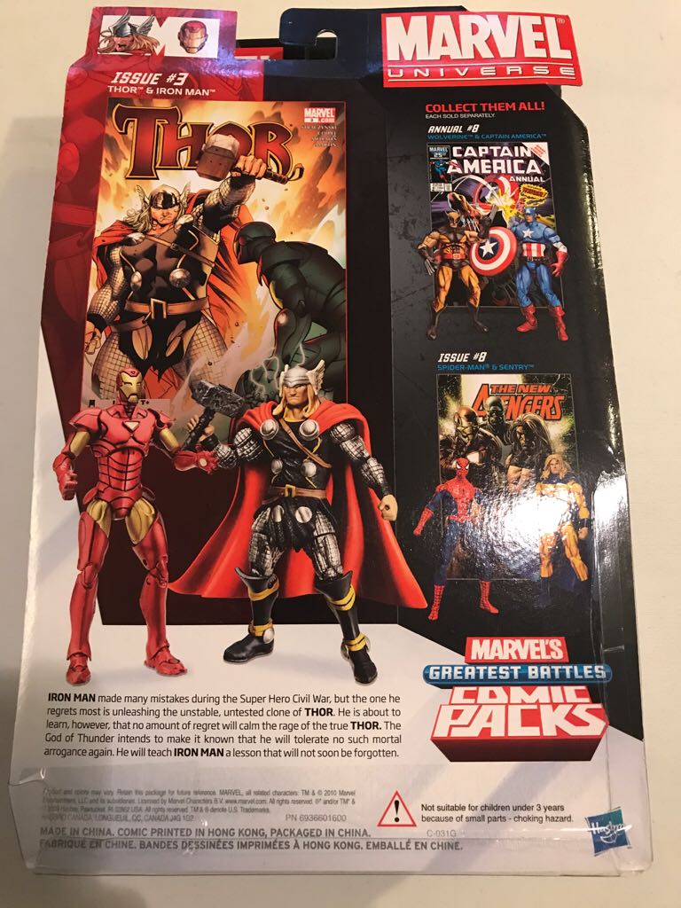 Marvel Universe 3.75 - Thor And Iron Man  action figure collectible [Barcode 653569718130] - Main Image 2