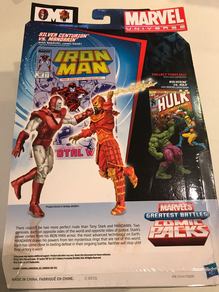 Marvel Universe 3.75 - Silver Centurion Vs Mandarin - Hasbro (Marvels Greatest Comic Battles) action figure collectible [Barcode 653569718185] - Main Image 2