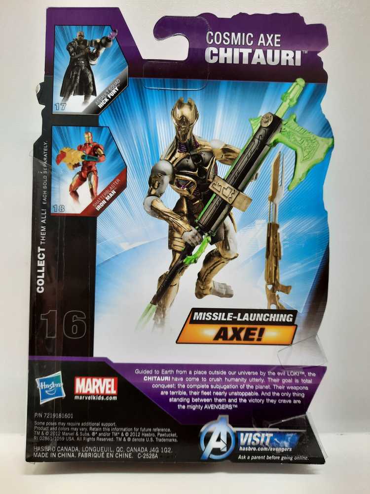 Chitauri (Cosmic Axe) - Hasbro (Marvel: Avengers: 3”) action figure collectible [Barcode 653569748151] - Main Image 2