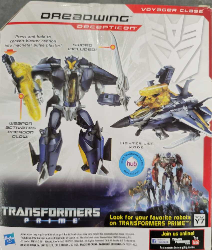 Transformers Prime: Dreadwing - Hasbro (Prime) action figure collectible [Barcode 653569749622] - Main Image 4