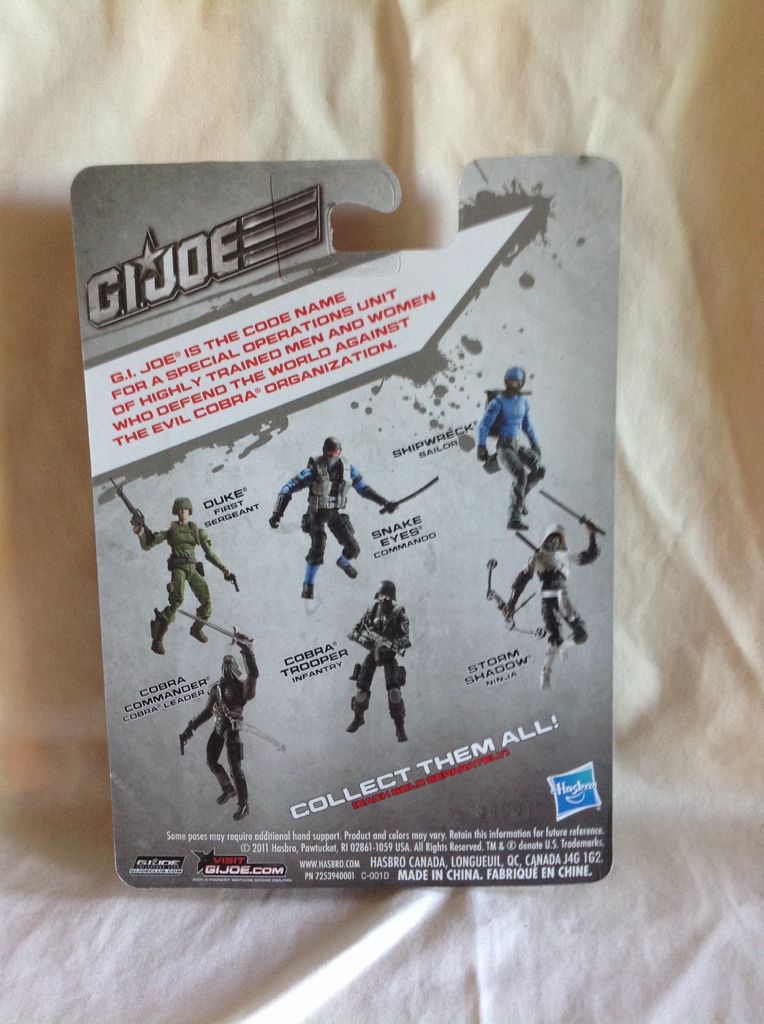 Storm Shadow (White Cowl) [v44] - Hasbro (G.I. Joe: A Real American Hero) action figure collectible [Barcode 653569755388] - Main Image 2