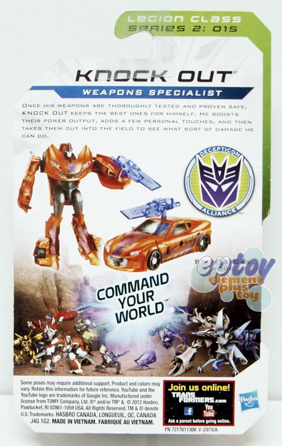 Transformers Prime Cyberverse Knock Out - Hasbro (Legion Class) action figure collectible [Barcode 653569770640] - Main Image 2