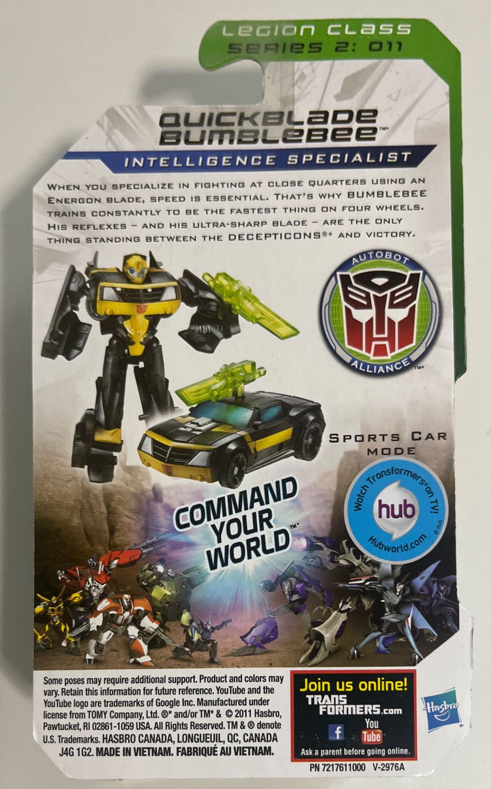 Quickblade Bumblebee - Hasbro (Transformers: Prime) action figure collectible [Barcode 653569770695] - Main Image 2