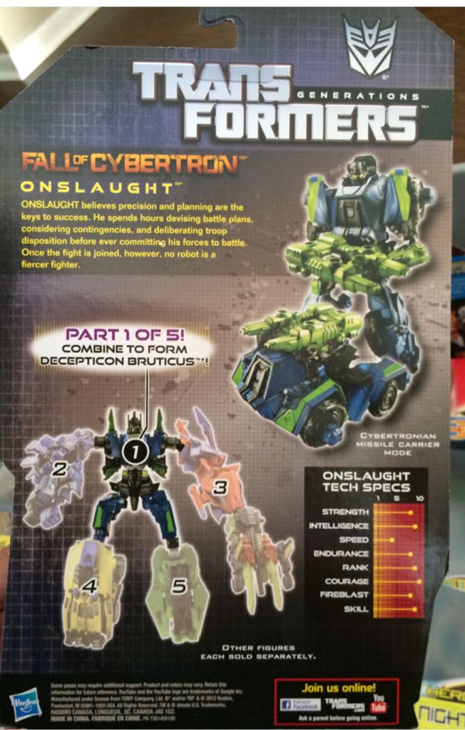 Transformers Generations Fall Of Cybertron: Onslaught - Hasbro (Generations War For Cybertron) action figure collectible [Barcode 653569771036] - Main Image 2