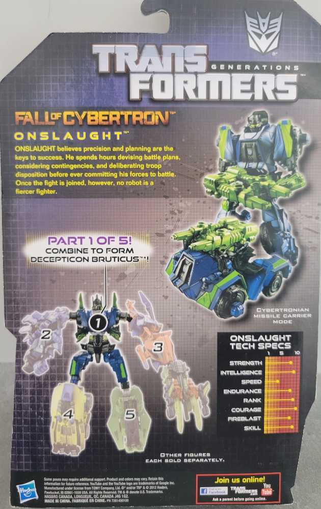 Transformers Generations Fall Of Cybertron: Onslaught - Hasbro (Generations War For Cybertron) action figure collectible [Barcode 653569771036] - Main Image 3