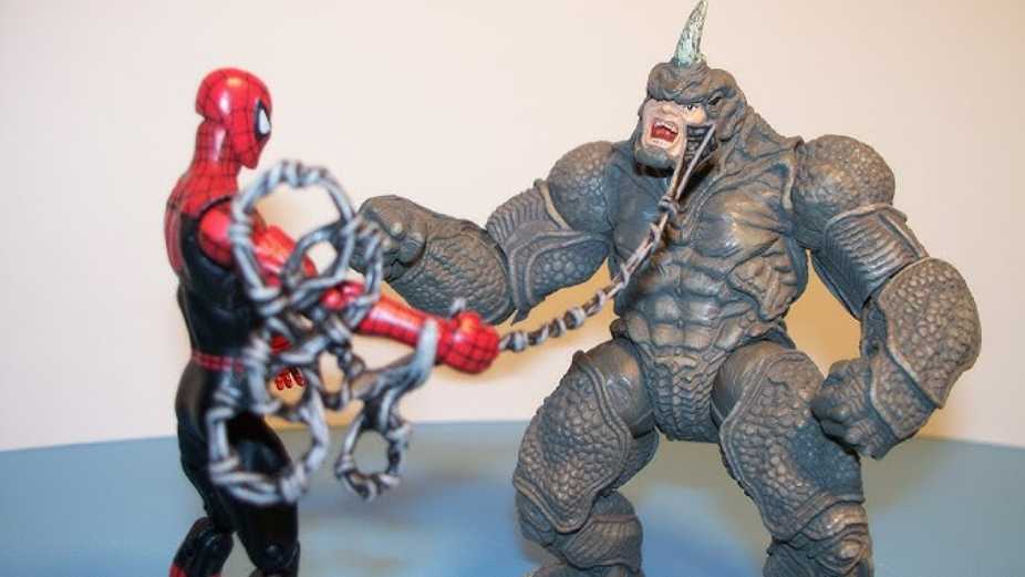 Marvel Universe The Amazing Spider-Man & Rhino - Hasbro (Marvel Universe Comic Packs) action figure collectible [Barcode 653569775775] - Main Image 3