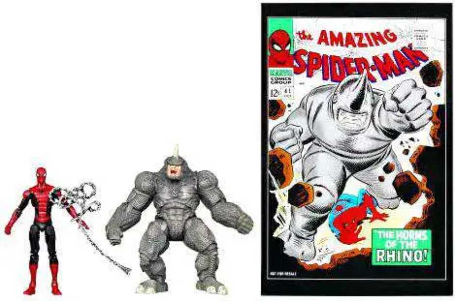 Marvel Universe The Amazing Spider-Man & Rhino - Hasbro (Marvel Universe Comic Packs) action figure collectible [Barcode 653569775775] - Main Image 4