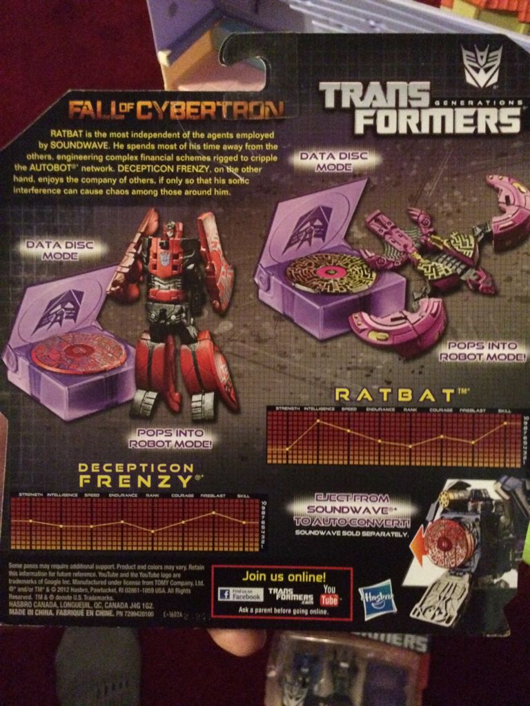 Frenzy Fall Of Cybertron: Frenzy And Ratbat - Hasbro (Generations War For Cybertron) action figure collectible [Barcode 653569780861] - Main Image 2
