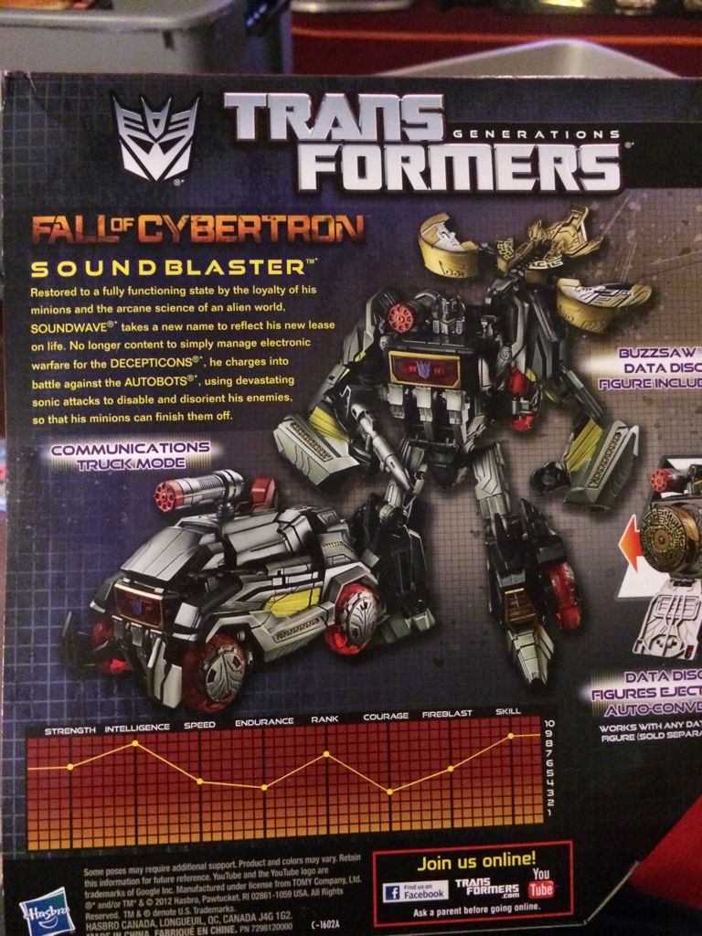 Transformers Generations Fall Of Cybertron: Soundblaster - Hasbro (Voyager Class) action figure collectible [Barcode 653569782162] - Main Image 2