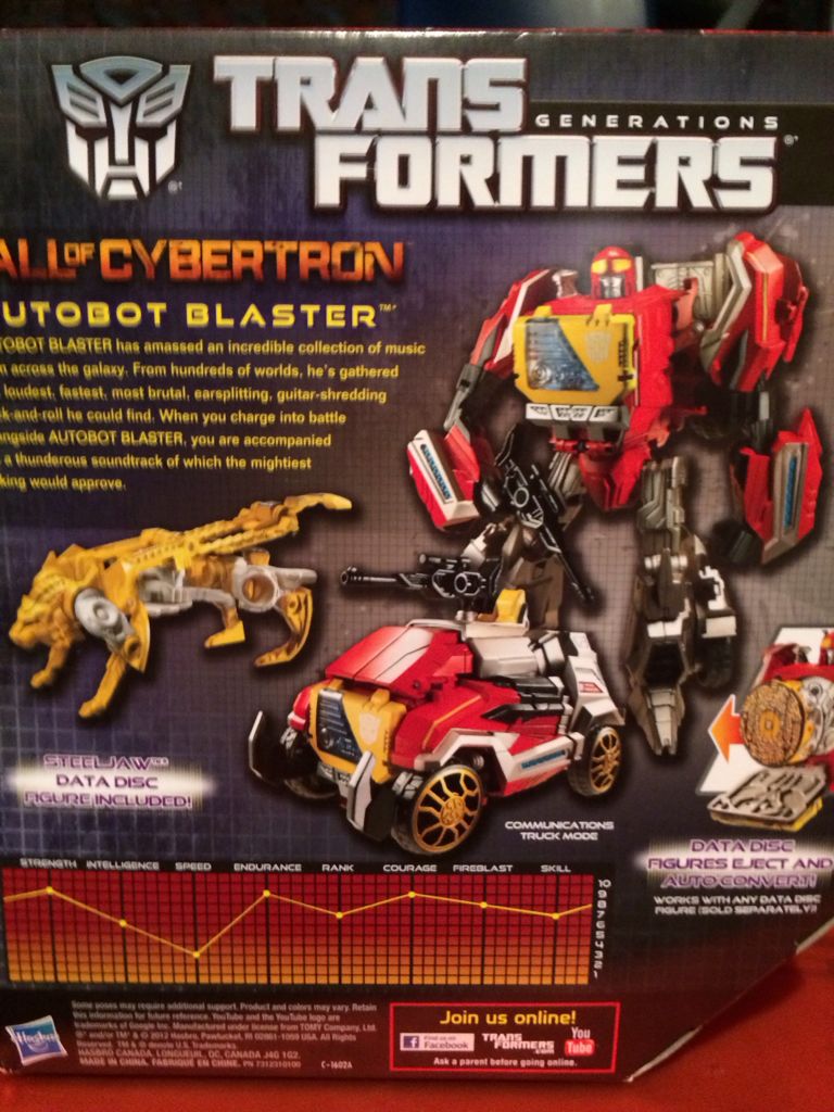 Transformers War/Fall Of Cybertron Blaster With Steeljaw, Ramhorn And Rewind - Hasbro (Transformers Generations) action figure collectible [Barcode 653569796824] - Main Image 2