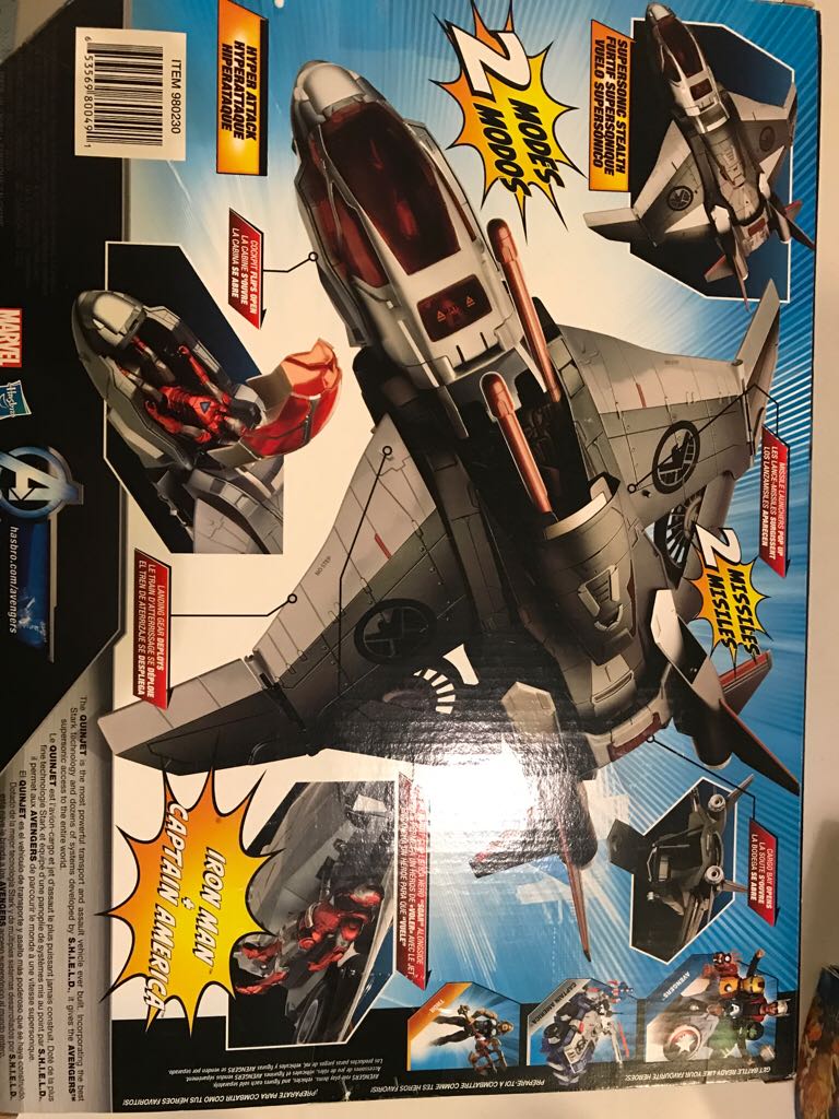 Avengers Quin Jet -3.75 Captain America And Iron Man - Hasbro action figure collectible [Barcode 653569800491] - Main Image 2