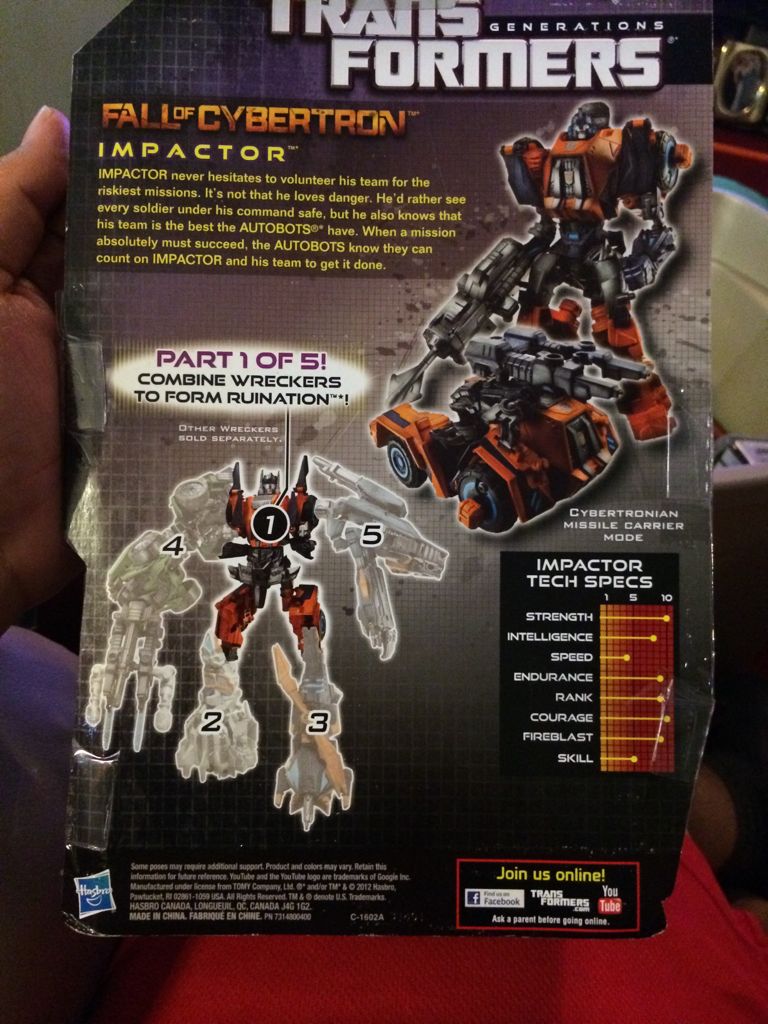 Impactor Transformers Generations Fall Of Cybertron - Hasbro (Transformers Generations FOC) action figure collectible [Barcode 653569813996] - Main Image 2