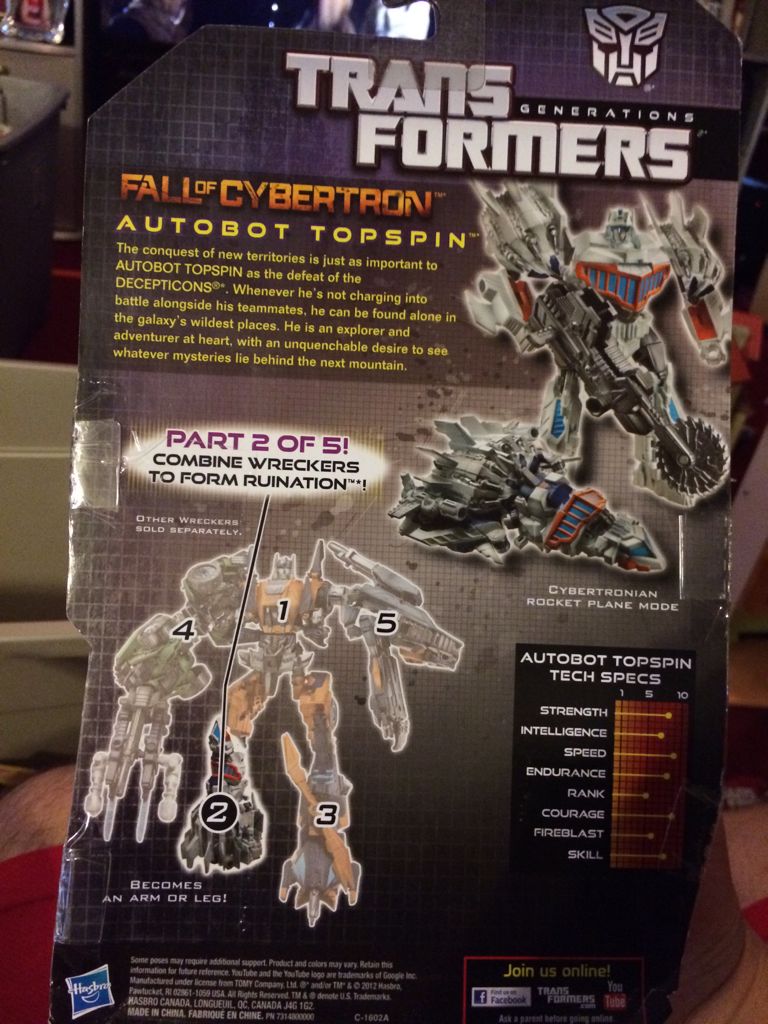 Topspin - Hasbro (Transformers Generations FOC) action figure collectible [Barcode 653569814054] - Main Image 2